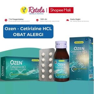 Obat Bantuan Pereda Alergi, Ozen 10 Mg 10 Tablet, Original