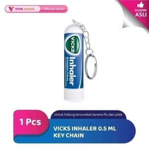 Inhaler Pelega Hidung Tersumbat, Vicks Inhaler 0,5 ml Key Chain 1 Pcs, Original