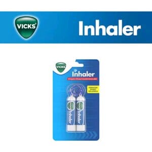 Inhaler Pelega Hidung Tersumbat 0,5 ml Isi 2, Vicks Inhaler Twin, Original