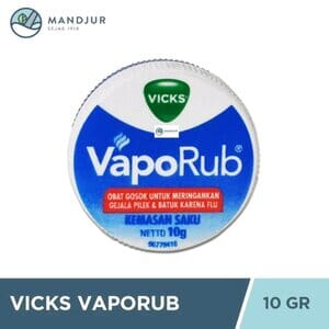 Balsem Pelega Pernapasan & Hidung Tersumbat, Vicks VapoRub 10 Gr, Original