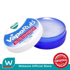 Balsem Pelega Pernapasan & Hidung Tersumbat, Vicks VapoRub 10 Gr, Original