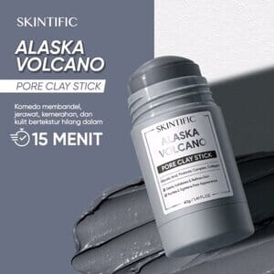 Stick Masker Wajah Komedo Skincare, Skintific Alaska Volcano Pore Clay Stick 40g, Original