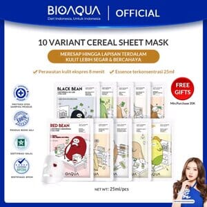 Masker Wajah, Bioaqua Cereal Sheet Mask, Original