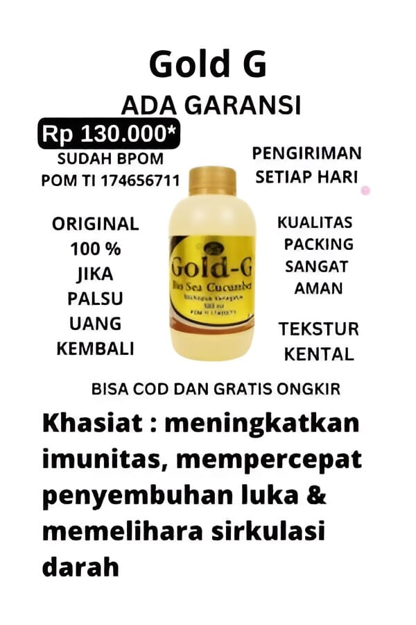 Gambar Gold G 500 ml - Jelly Gamat Indonesia, Bio Sea Cucumber
